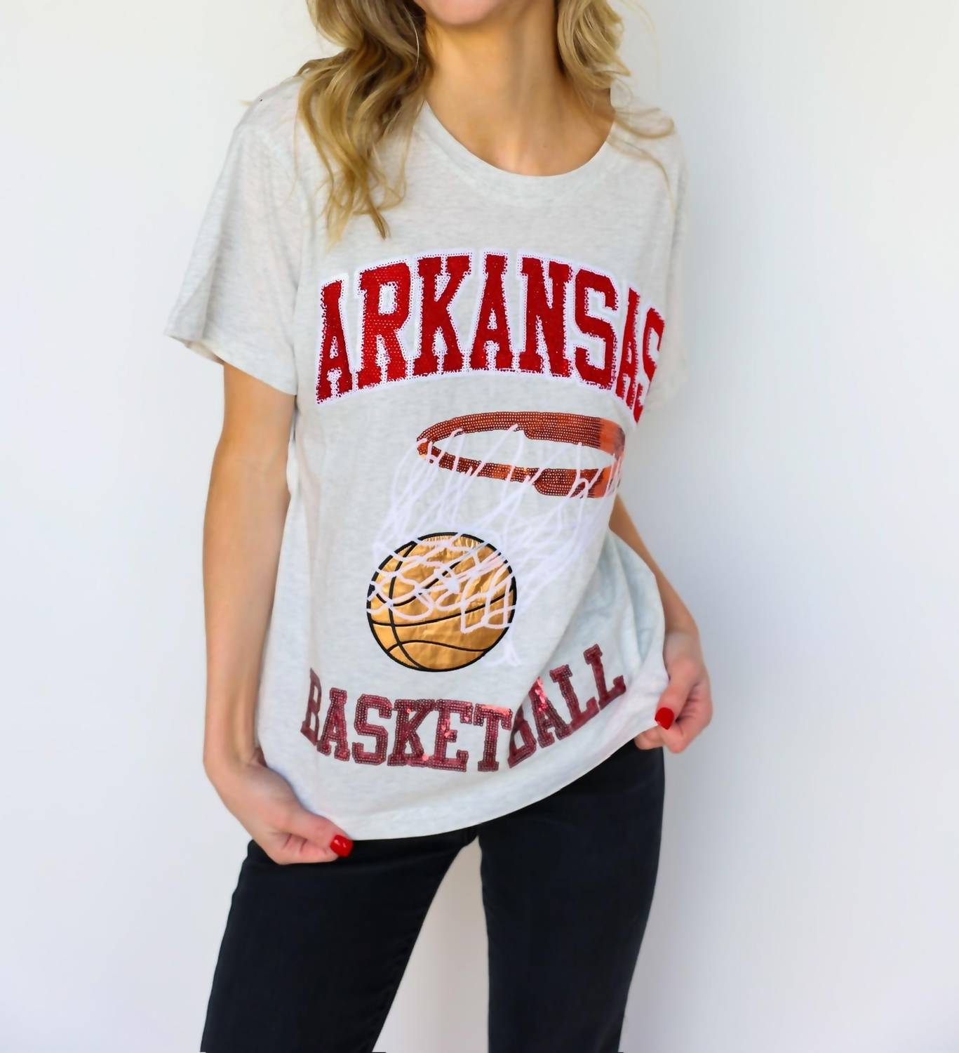 Queen Of Sparkles - Arkansas Basketball Tee