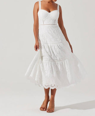 Astr - Pellagia Eyelet Midi Dress