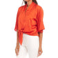Karen Kane - Flare Sleeve Tie Front Top