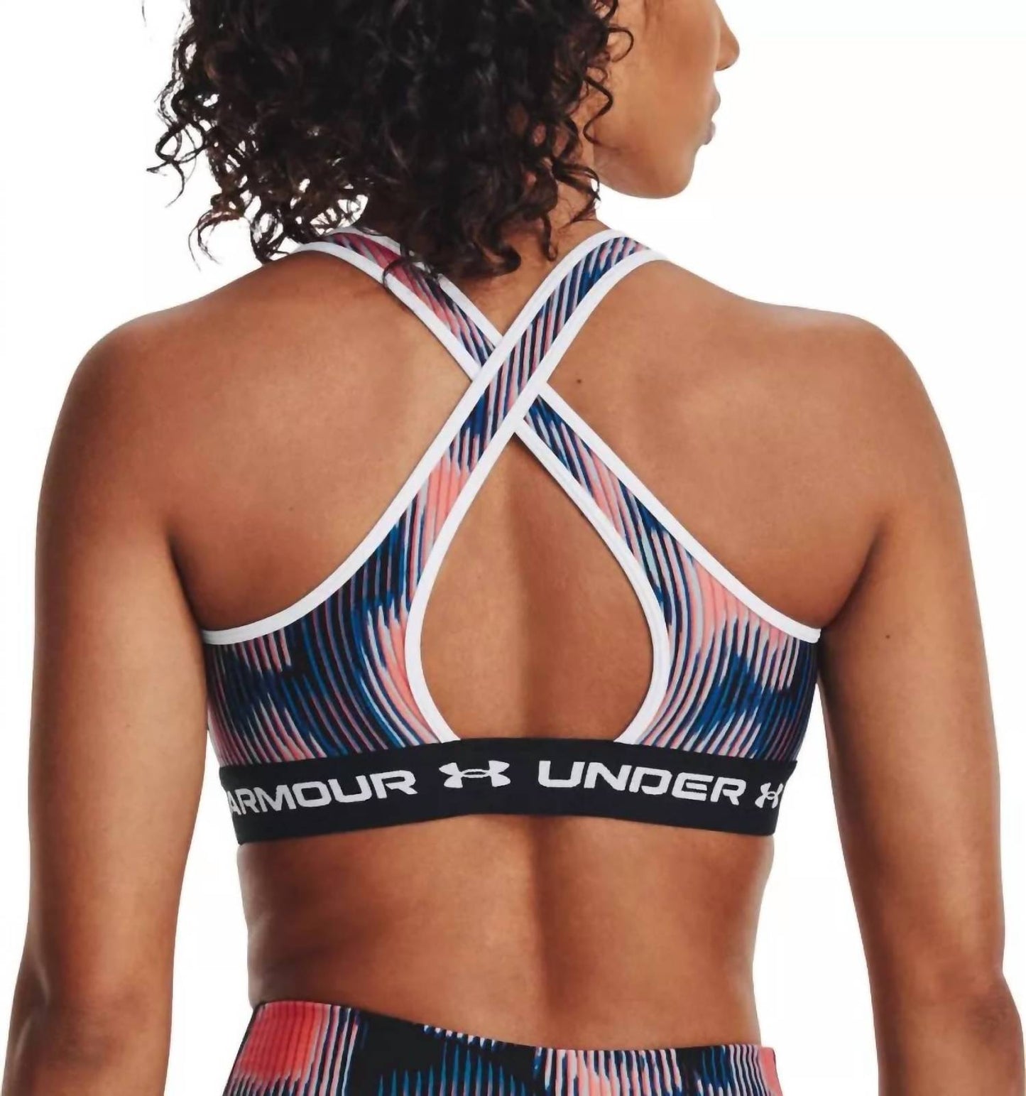 Under Armour - Crossback Mid Printed Sports Bra