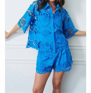 Ciebon - Embriodered Eyelet Shorts