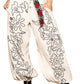 Pol - Floral Embroidered Pattern Solid Twill Pants