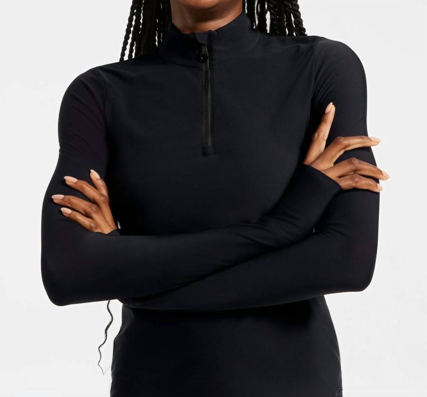 Bandier - Pro Fleece 1/4 Zip Long Sleeve Top