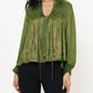 Oliphant - V-Neck Pintuck Blouse