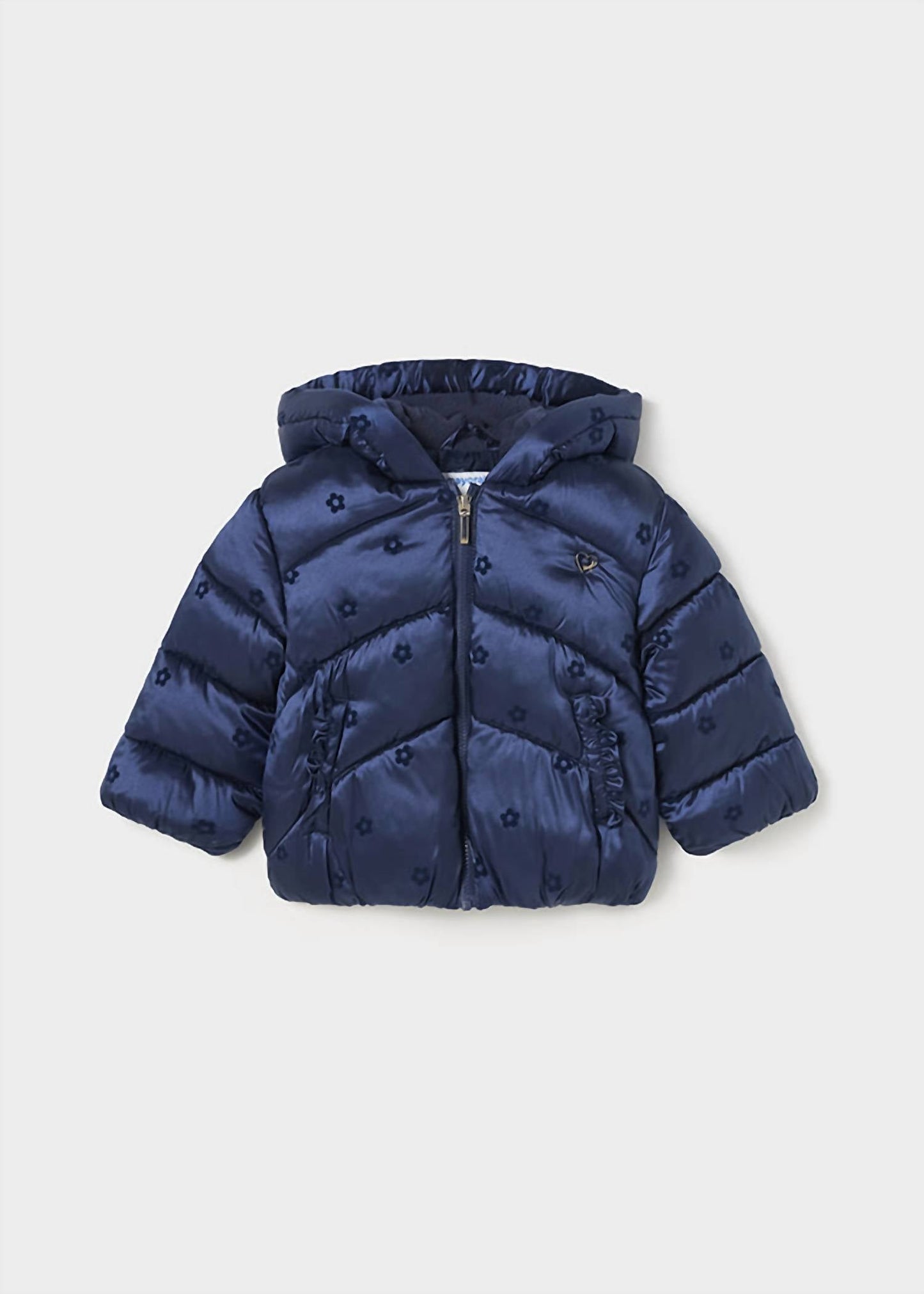 Mayoral - Baby Girls Hooded Print Puffer Coat