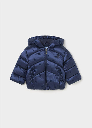 Mayoral - Baby Girls Hooded Print Puffer Coat