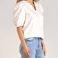 Elan - French Terry Puff Sleeve Hoodie