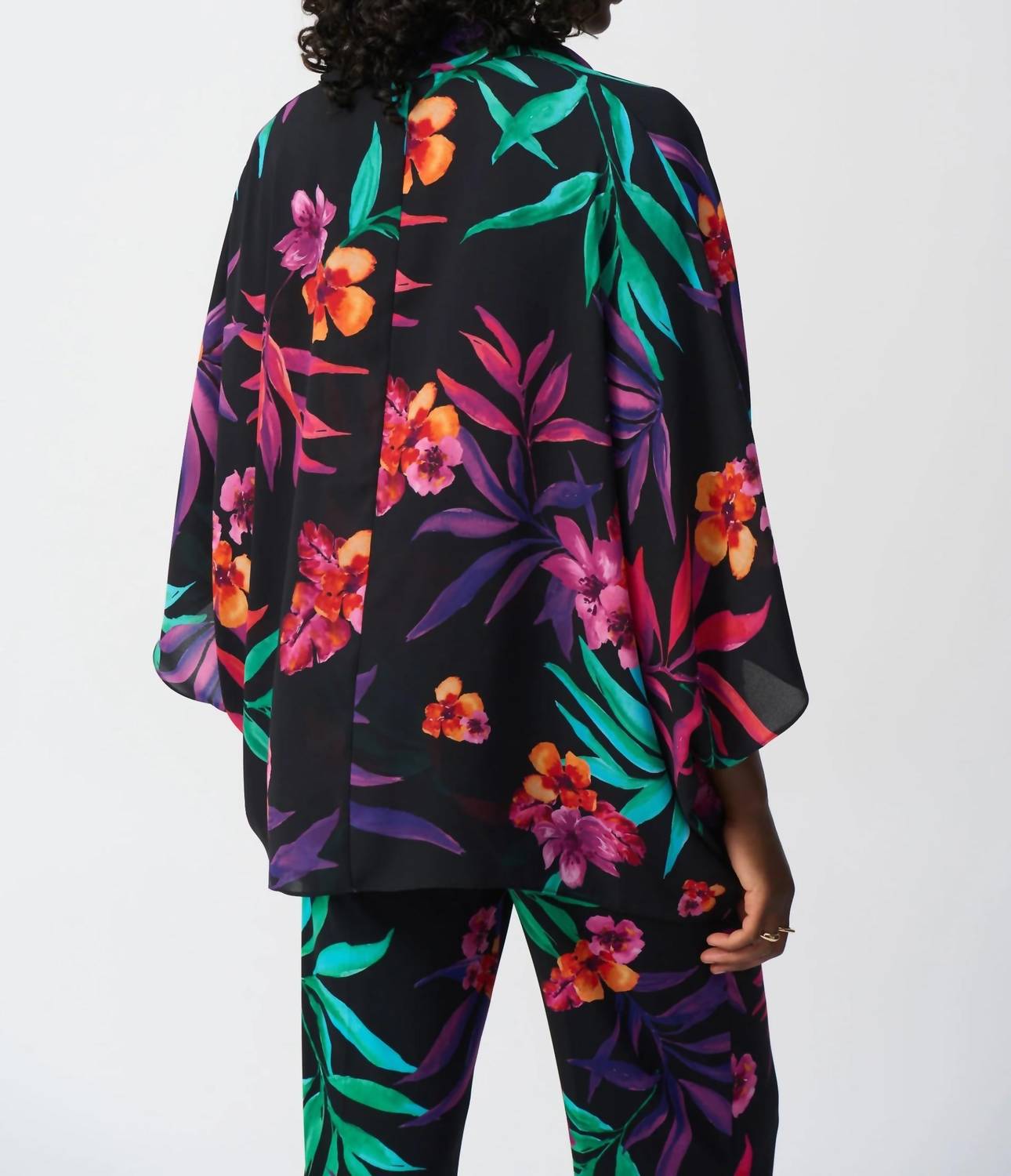 Joseph Ribkoff - Tropical Print Surplice Top