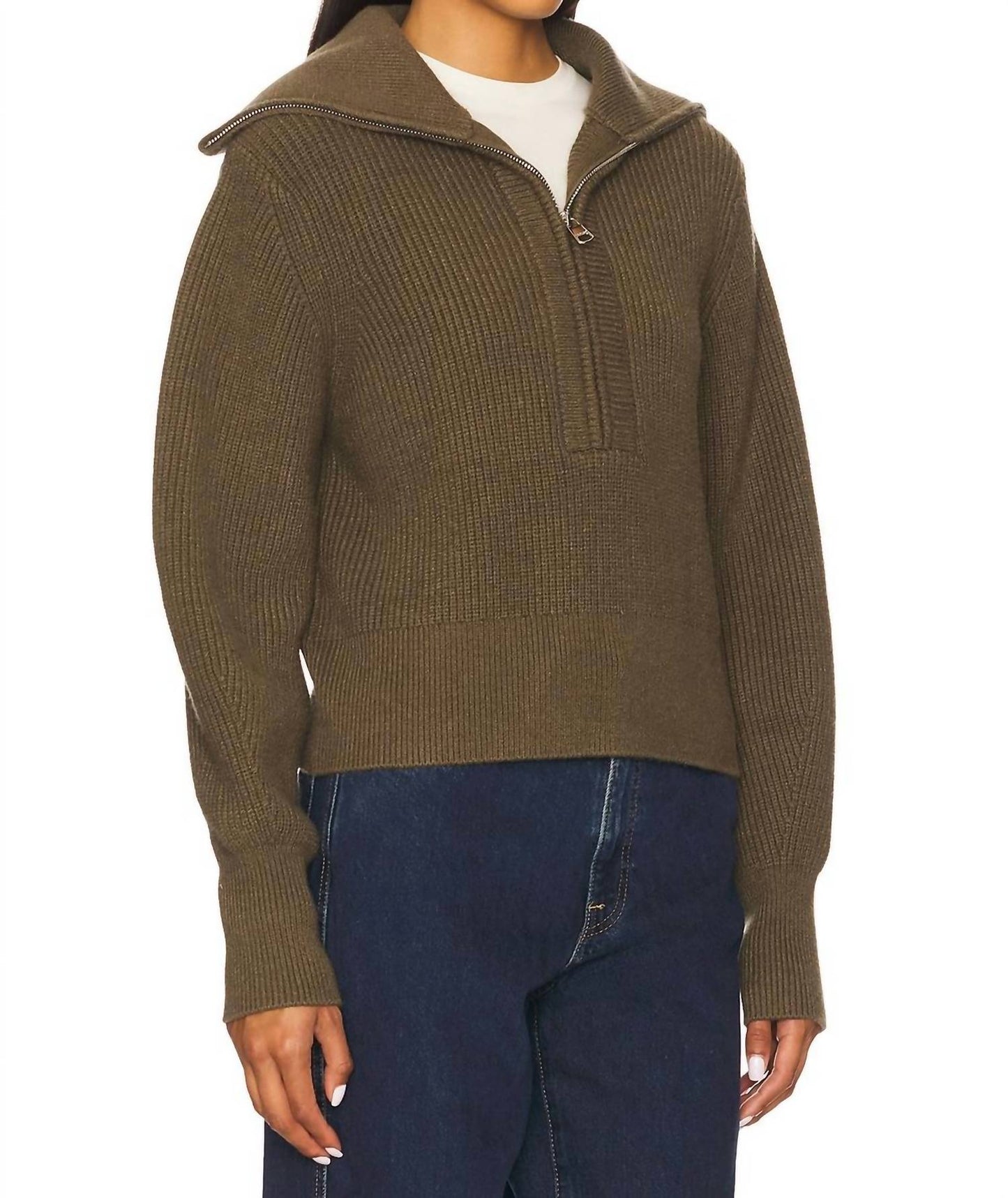 Varley - Maura Half Zip Rib Knit Sweater