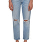 Citizens of Humanity Emerson Ripped Straight Leg Ankle Jeans in Sugarcoat, Size 31