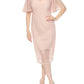 Joseph Ribkoff - Guipure Lace Flutter Sleeve Midi Sheath Dress