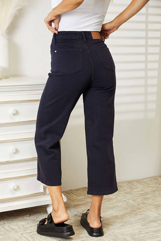 Judy Blue - High Waist Tummy Control Wide Crop Leg Jeans
