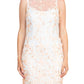 Adrianna Papell - Floral Embroidered Keyhole Mesh Dress