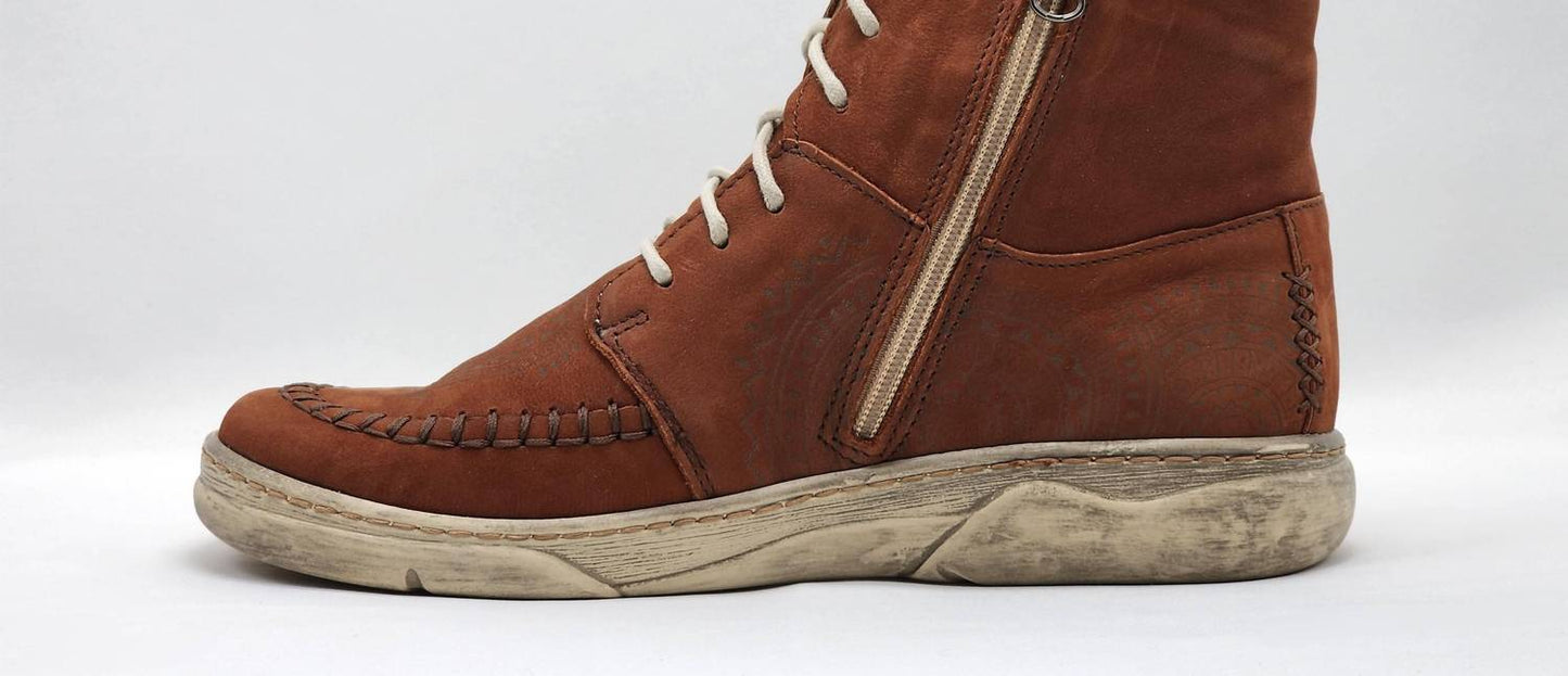 Kcr Group - Women's Timeless Zip-Up Leather Boots