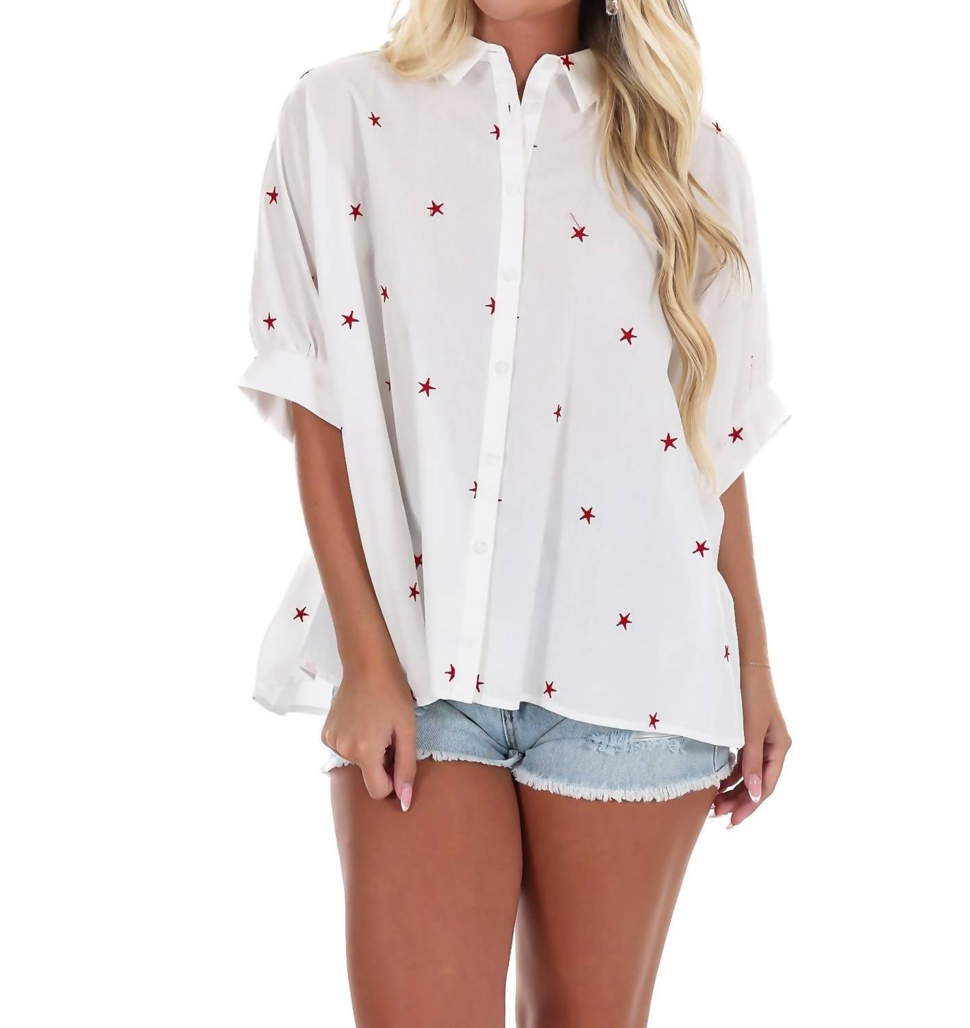 Day + Moon - Freedom Threads Oversized Star Top