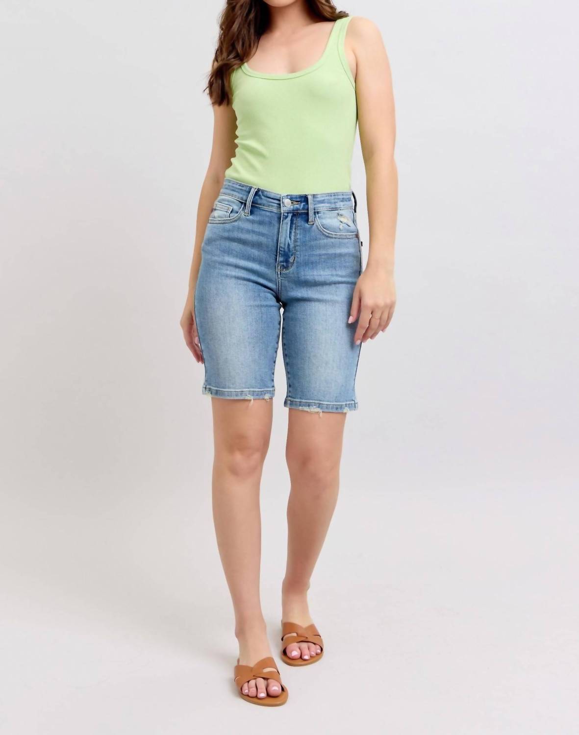 Judy Blue - High Waist Bermuda Denim Short