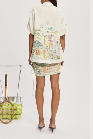 Alemais - Anouk Linen Short Sleeve Shirt