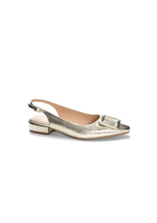 Chinese Laundry - Women's Metallic Buckle Flat Slide