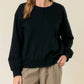 Doe And Rae - Fleece Drop Shoulder Long Sleeve Drawstring Back