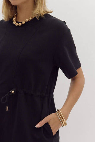 Entro - Drawstring Waist Mini Dress