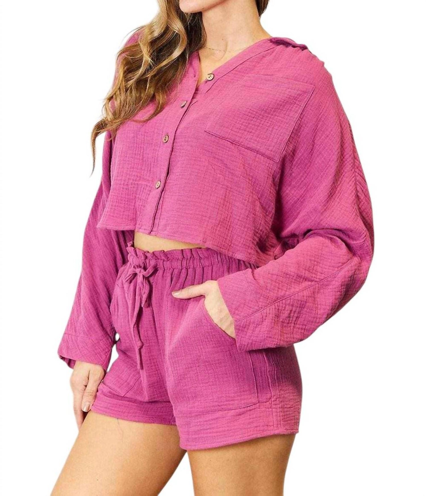 Basic Bae - Chic Two-Piece Button-Up Set