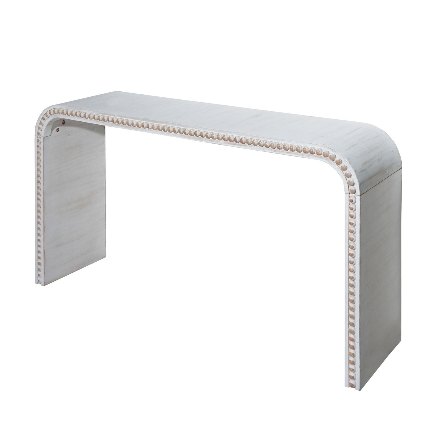 Washed White Console Table, 59in Entryway Table