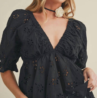 Aemi + Co - Eyelet Cutie Embroidered Top