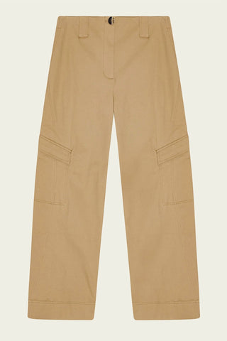 Ganni - Herringbone Canvas Mid Waist Trousers