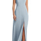 Dessy Collection Halter Neck Open Back Dress in Mist at Nordstrom, Size 0