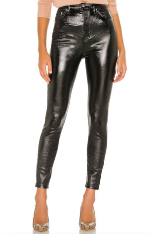 Free People - Coated Patent High-rise Jeans