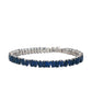 Elazco Inc - Women's Baguette Sapphire Bangle Bracelet