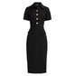 J.Crew - Collared Sheath Dress In Bi-stretch Wool Blend
