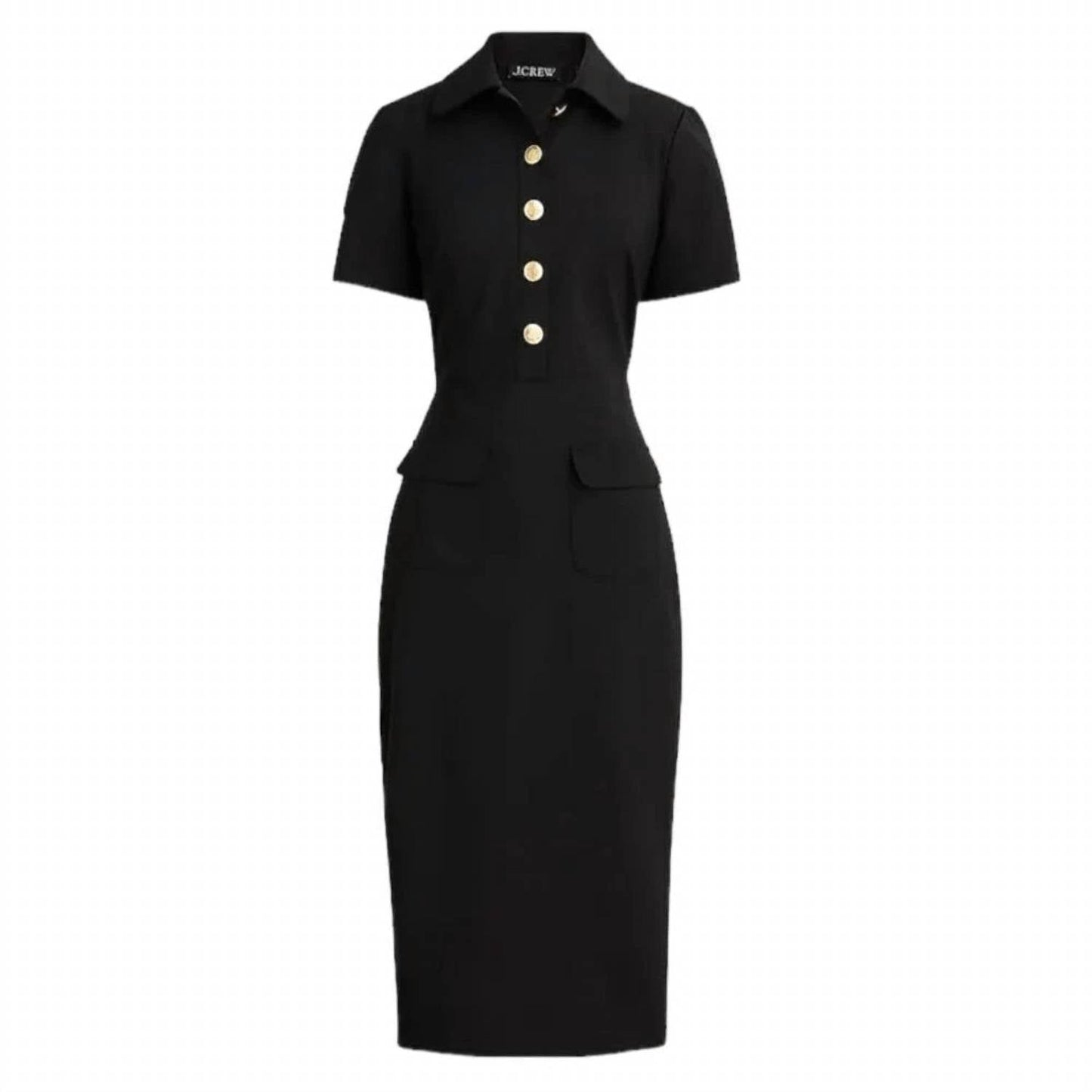 J.Crew - Collared Sheath Dress In Bi-stretch Wool Blend