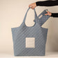 Care Tucker - Maxi Quilted Denim Tote Bag