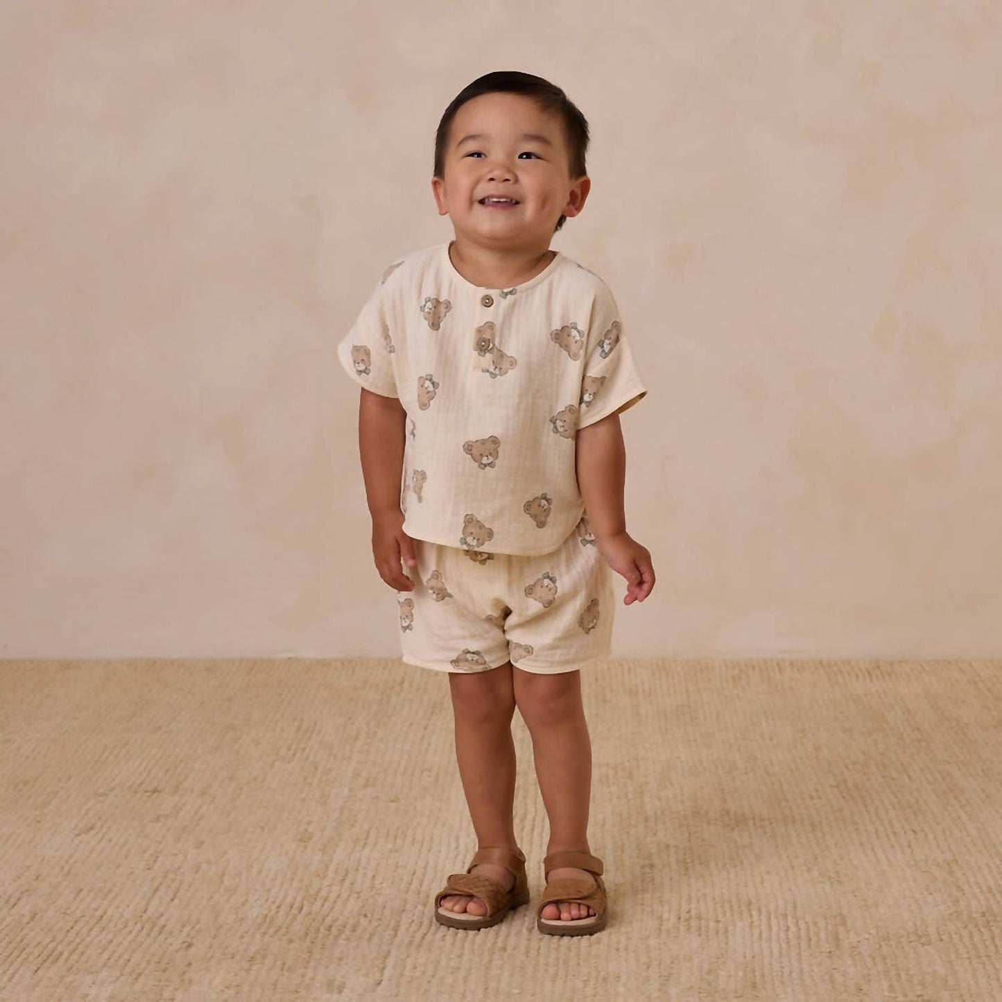 Quincy Mae - Teddy Woven Boxy Top + Short Set