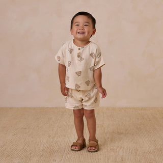 Quincy Mae - Teddy Woven Boxy Top + Short Set