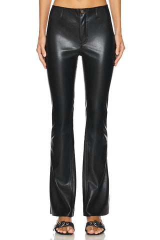 Free People - Level Up Vegan Leather Slit Boot Cut Pants