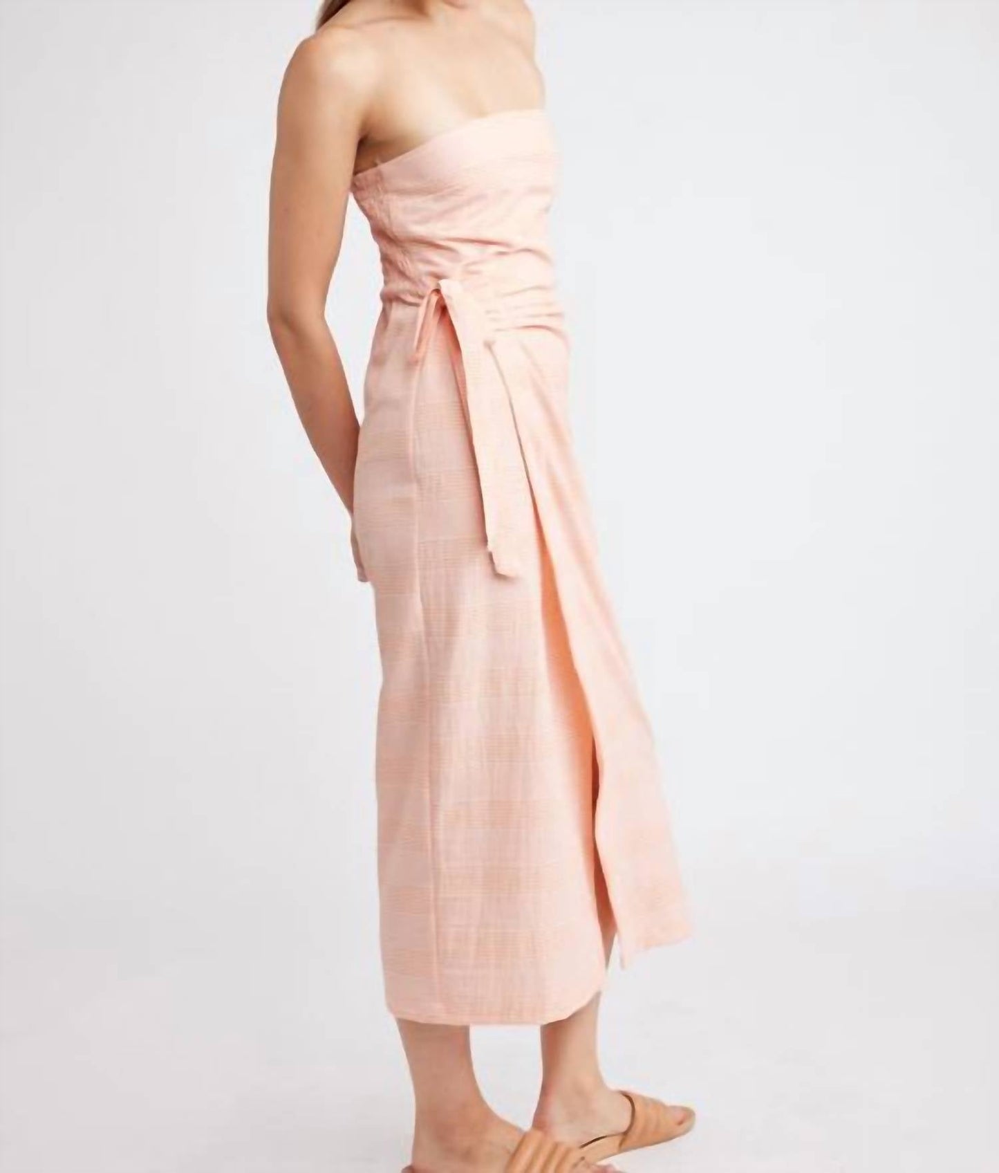 Self Contrast - Robyn Strapless Wrap Dress