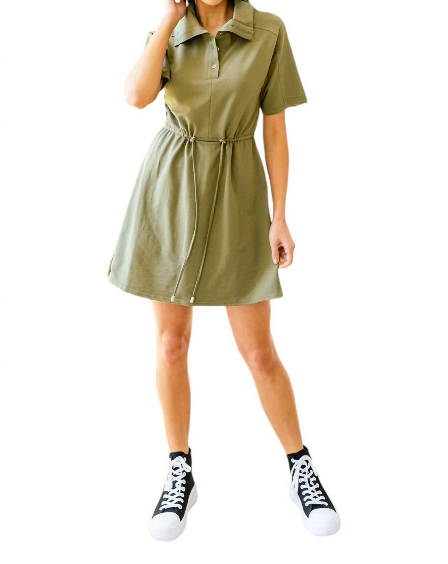 Very J - Darla Button Up Collared Dress