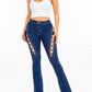American Bazi - Chic Lace Up High Rise Denim