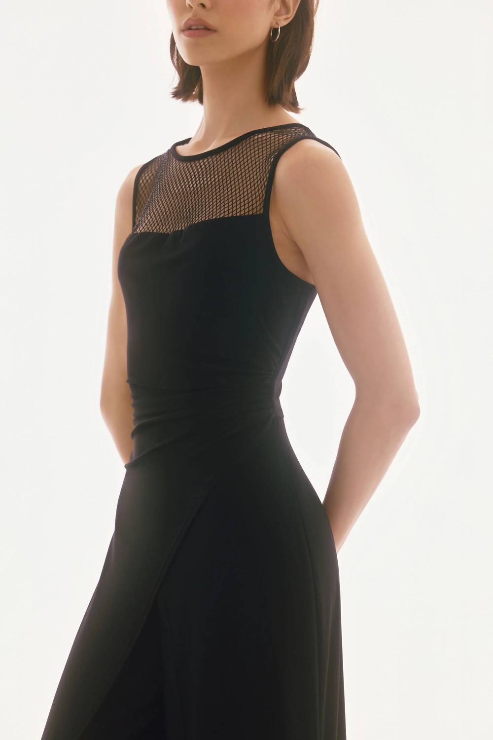 Joseph Ribkoff - Embellished Mesh Yoke Jumpsuit