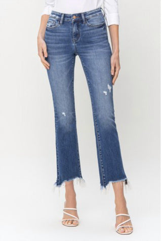Flying Monkey - Quincy Mid Rise Crop Bootcut Jean