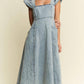 Trendsi - Jade By Jane Full Size Ruffled Denim Midi Dress Plus Size