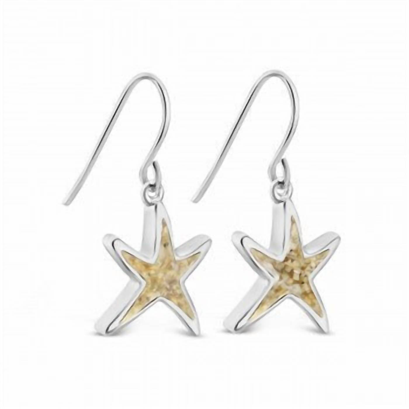 Dune Jewelry - Delicate Starfish Shaped Drop Earrings