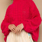 Pol - Women's Chenille Twisted Cable Pullover Sweater