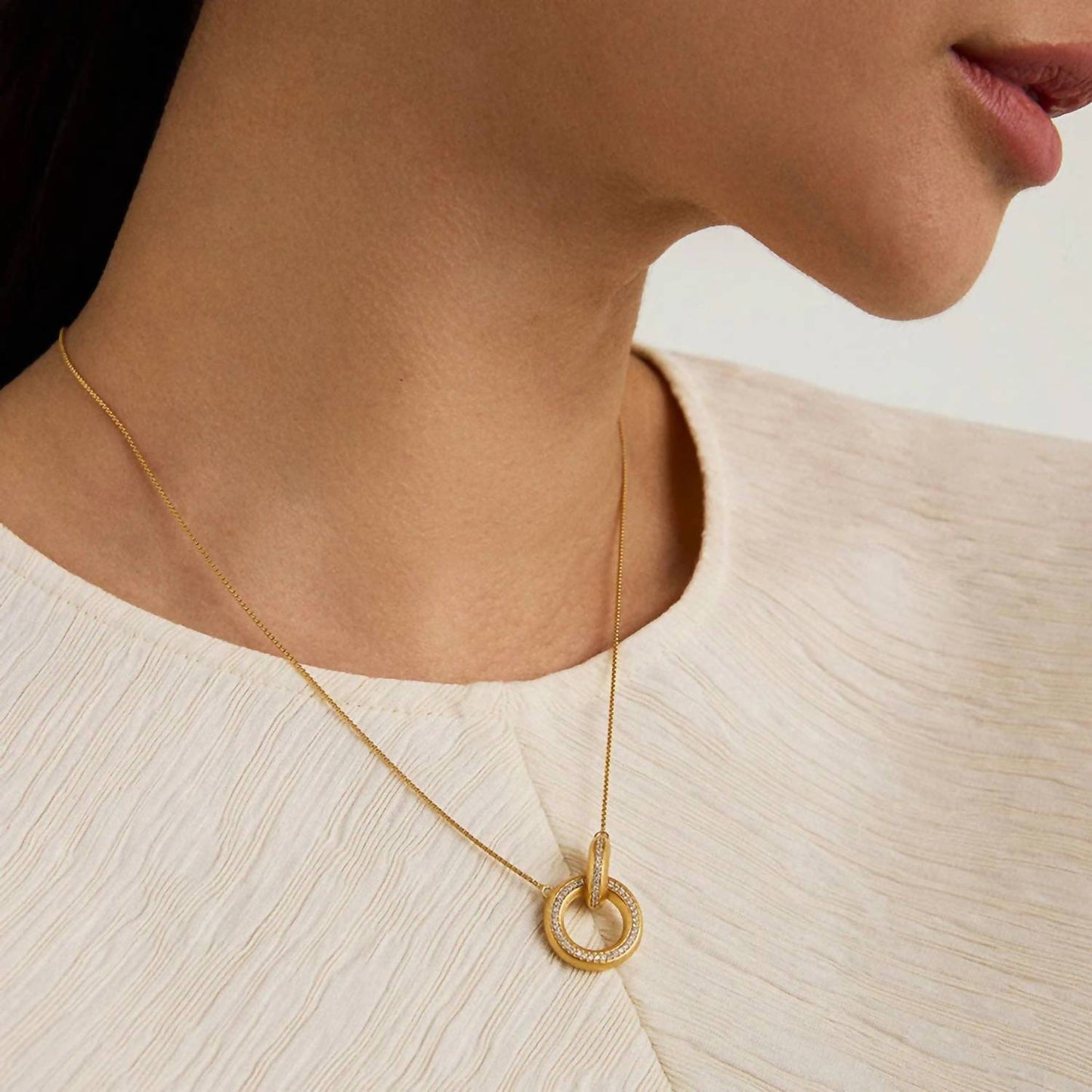 Dean Davidson - Women's Colette Pave Hoop Pendant Necklace