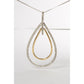 14K Two-Tone Gold Round Cut Diamond Double Burst Pendant Necklace (1.00 cttw, H-I Color, SI2-I1 Clarity)