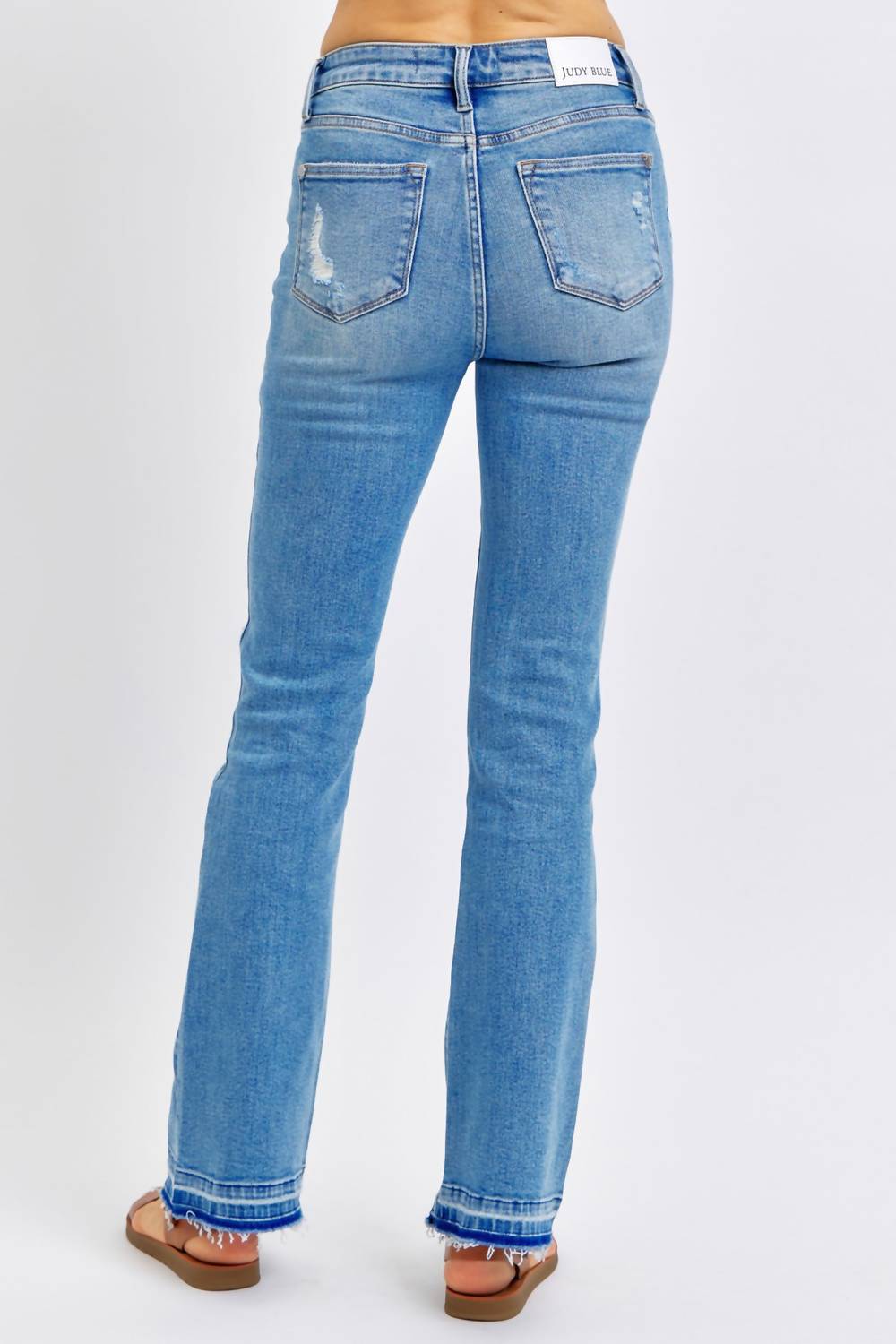 Judy Blue - Mid Rise Destroyed Release Hem Bootcut