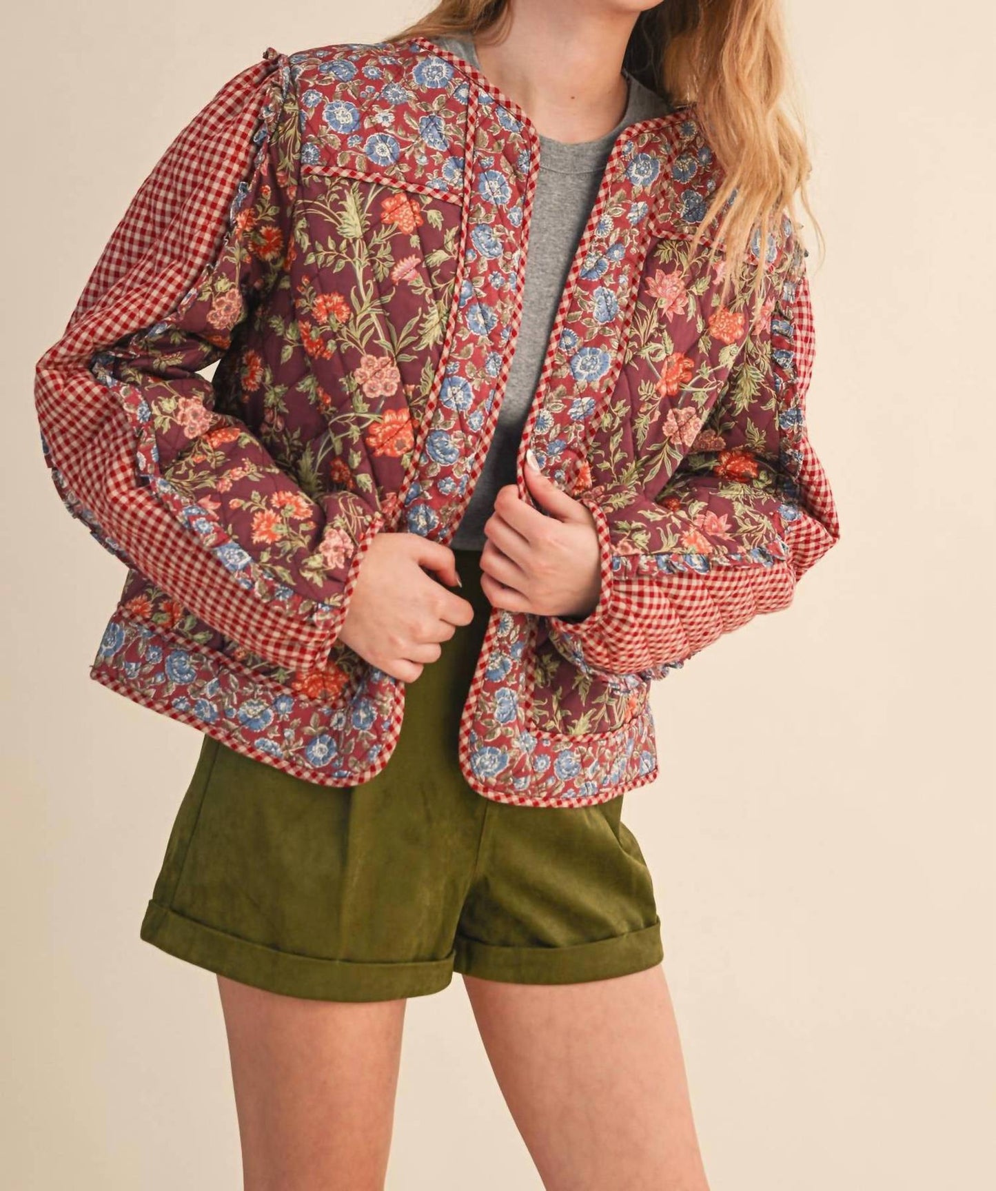 &Merci - Women's Print Quilted Jacket