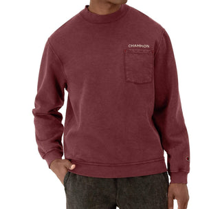 Champion - Men's Washed Pocket Crewneck Sweatshirt